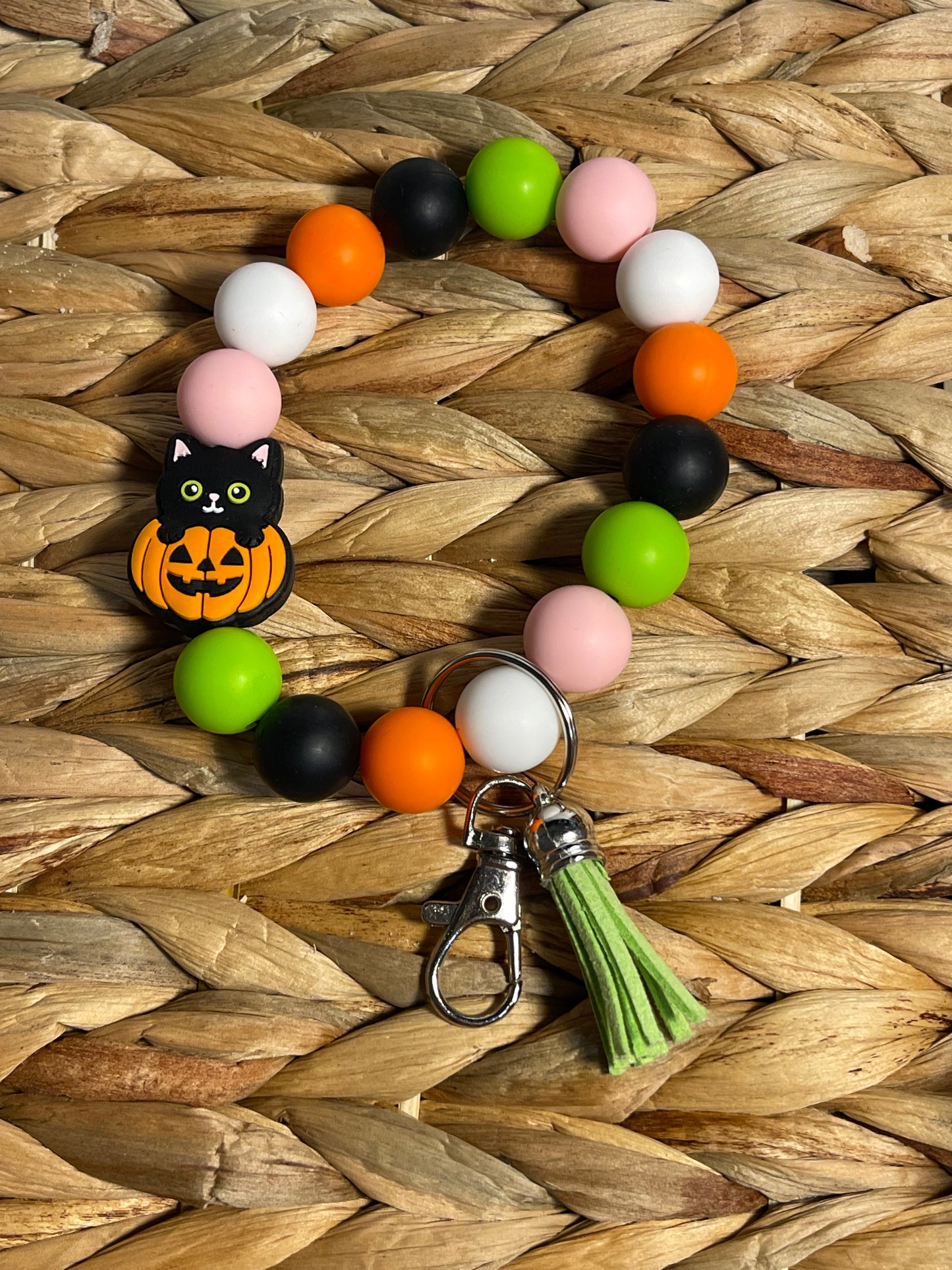 Cat In Pumpkin Wristlet