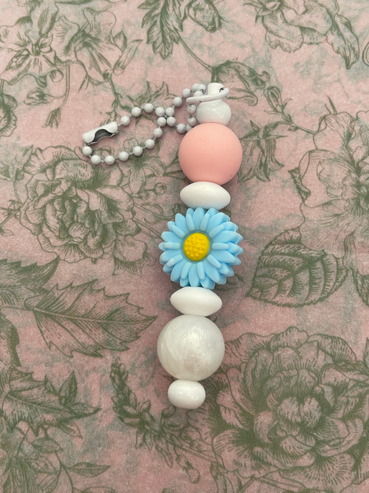 Blue Flower Charm Chain